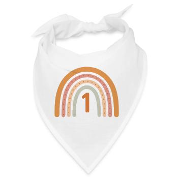 Erster Geburtstag Regenbogen - Bandana - Weiß - Vorne