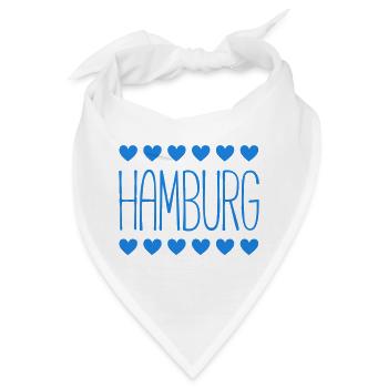 Hamburg Herzensrahmen Design - Bandana - Weiß - Vorne