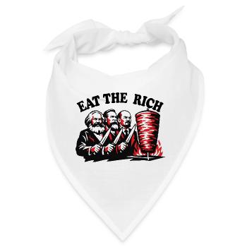 Eat the rich - Marx Engels Lenin - Döner Kebab - Bandana - Weiß - Vorne