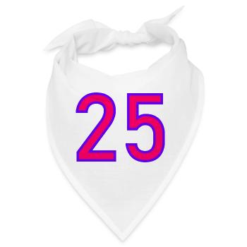 25. 25 JAHRE. 25. JUBILÄUM. 25 JAHRESJUBILÄUM. - Bandana - Weiß - Vorne