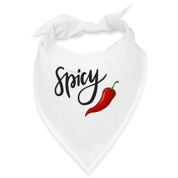 Spicy Chili Pepper Skript Lustiger Essenshumor - Bandana - Weiß - Vorne