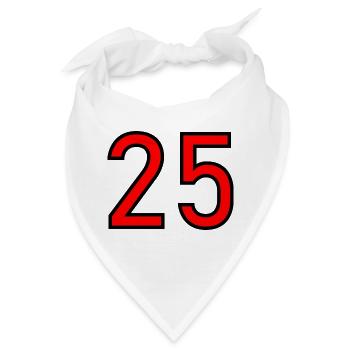 25. 25 JAHRE. 25. JUBILÄUM. 25 JAHRESJUBILÄUM. - Bandana - Weiß - Vorne