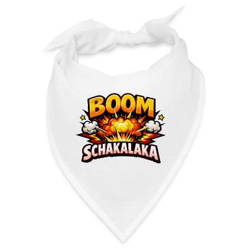 Boom Schakalaka Comic Spruch mit Explosion - Bandana - Weiß - Vorne