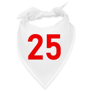 25. 25 JAHRE. 25. JUBILÄUM. 25 JAHRESJUBILÄUM. - Bandana - Weiß - Vorne