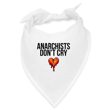 anarchists don't cry - Bandana - Weiß - Vorne
