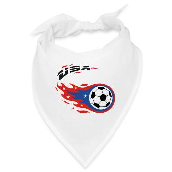 Football Soccer USA Fireball Comet Fanshirt - Bandana - Weiß - Vorne