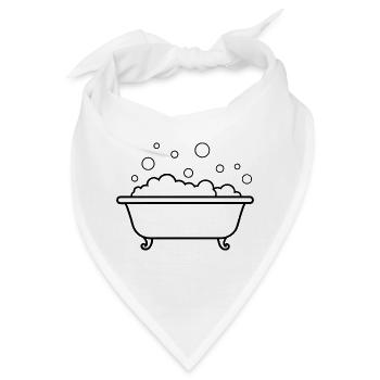 Badewanne mit Blasen - Bandana - Weiß - Vorne