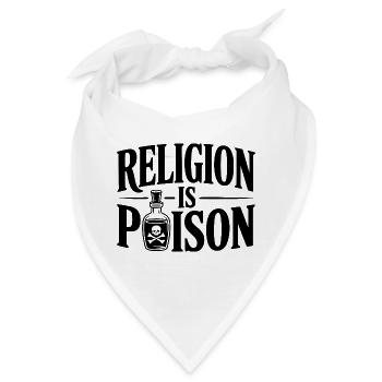 Religion ist Gift - Bandana - Weiß - Vorne