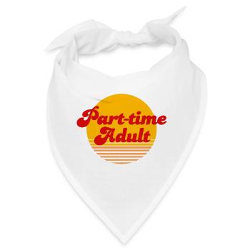Teilzeit-Erwachsenen-Retro-Sonnenuntergang - Bandana - Weiß - Vorne