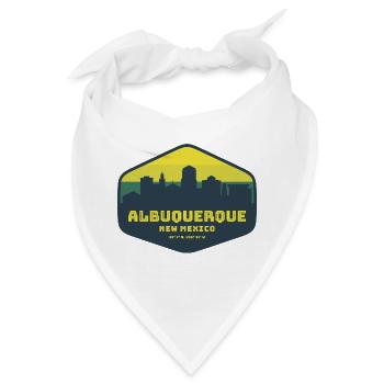 Albuquerque New Mexico Skyline Badge - Bandana - Weiß - Vorne