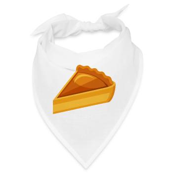 Kürbiskuchen-Scheibe - Bandana - Weiß - Vorne