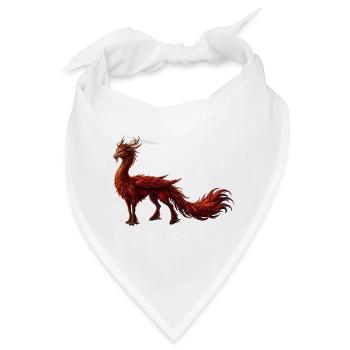 Roter Drache des Ahnenfeuers - Bandana - Weiß - Vorne