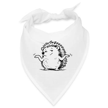 Igel Schulterzucken Geste - Bandana - Weiß - Vorne