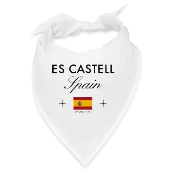 Es Castell Menorca Koordinaten Reise Souvenir - Bandana - Weiß - Vorne