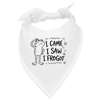Frosch - I came I saw I frogot - Spruch lustig - Bandana - Weiß - Vorne