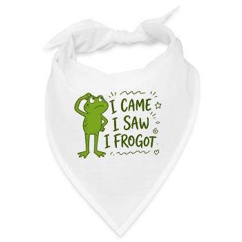 Frosch - I came I saw I frogot why I came - Bandana - Weiß - Vorne
