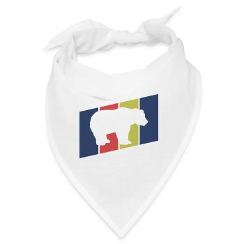 Bär Silhouette Retro Style - Bandana - Weiß - Vorne