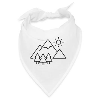 Symbol der Bergwaldlinie - Bandana - Weiß - Vorne