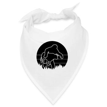 Sasquatch und Stier - Bandana - Weiß - Vorne