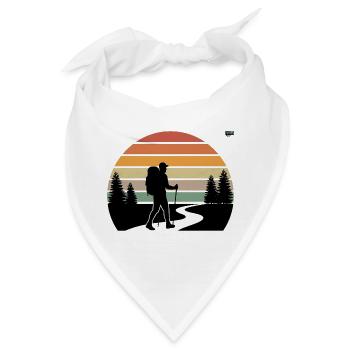 Sonnenuntergang Wanderer Pfad - Bandana - Weiß - Vorne