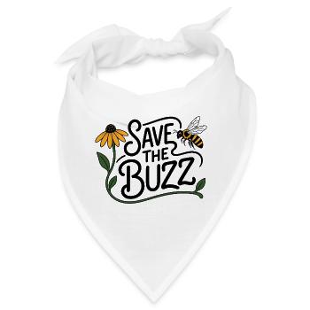 SAVE THE BUZZ – Bienen und Biodiversität - Bandana - Weiß - Vorne