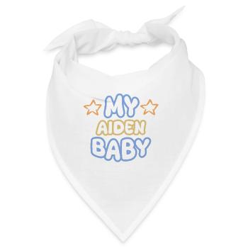 Aiden als Spruch - Bandana - Weiß - Vorne