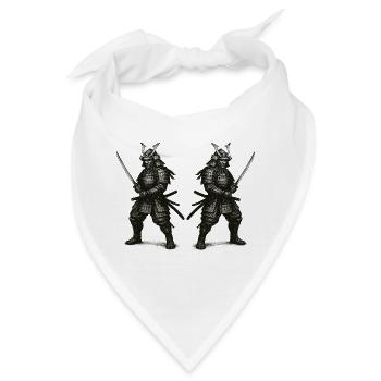 Doppel-Samurai Schattenrüstung - Bandana - Weiß - Vorne