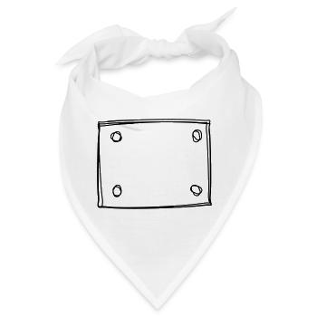 Startnummer handgezeichnet - Bandana - Weiß - Vorne
