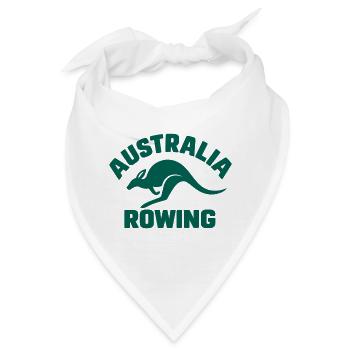 Australia Rowing - Australien Rudern - Känguru - Bandana - Weiß - Vorne