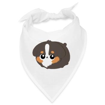Chibi Berner Bergwelpe - Bandana - Weiß - Vorne