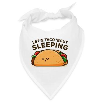 Taco Schlafkumpel Motiv - Bandana - Weiß - Vorne