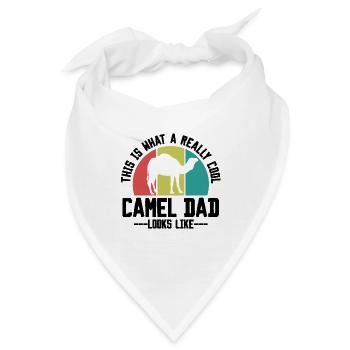 Kamel Papa Retro Style - Bandana - Weiß - Vorne