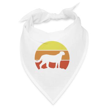 Gepard Retro Style - Bandana - Weiß - Vorne