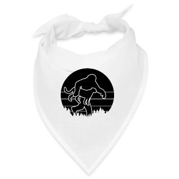 Sasquatch & Gepard - Bandana - Weiß - Vorne