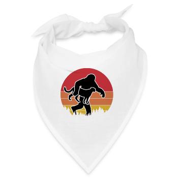 Sasquatch & Gepard Retro - Bandana - Weiß - Vorne
