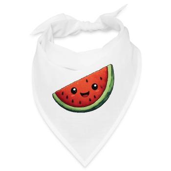 Kawaii Wassermelone Scheibe - Bandana - Weiß - Vorne