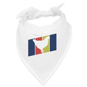 Huhn Silhouette Retro - Bandana - Weiß - Vorne