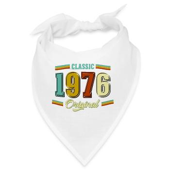 50. Geburtstag Classic Original 1976 Retro - Bandana - Weiß - Vorne