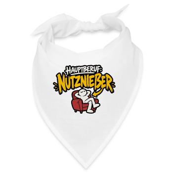 Hauptberuf Nutznießer Faulenzer - Bandana - Weiß - Vorne