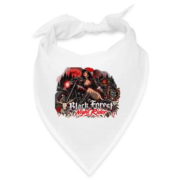  Black Forest Night Rider Motorrad Biker - Bandana - Weiß - Vorne