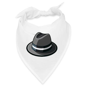 Gangster-Hut-Fedora - Bandana - Weiß - Vorne