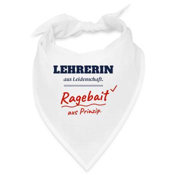 Lehrerin aus Leidenschaft Ragebait Jugendwort 2026 - Bandana - Weiß - Vorne