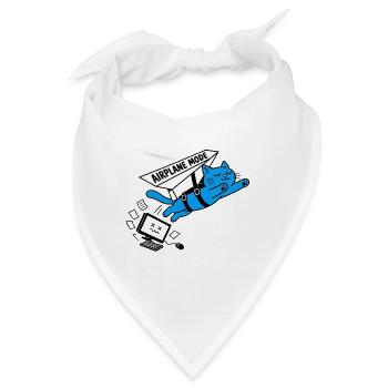 Burnout-Computer-Katzen-Flugzeugmodus - Bandana - Weiß - Vorne