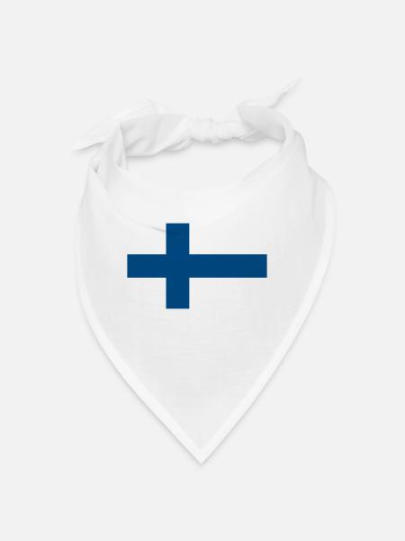 Finnland - Bandana Dreieckstuch - Weiß
