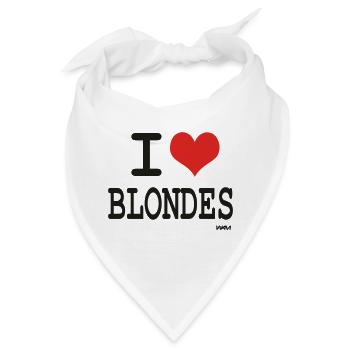 I love blondes - Bandana - Weiß - Vorne