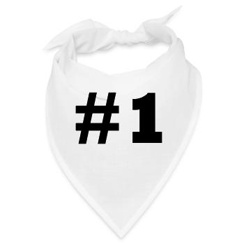 nummer 1 - Bandana - Weiß - Vorne