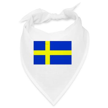 Schwedische Flagge - Bandana - Weiß - Vorne