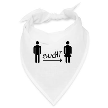 Mann sucht Frau - Single - Bandana - Weiß - Vorne