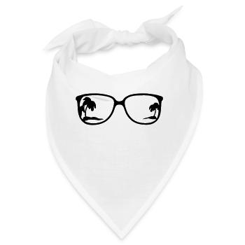 Brille - Bandana - Weiß - Vorne