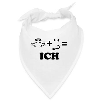 Engel + Teufel = ich - einfarbig - Bandana - Weiß - Vorne